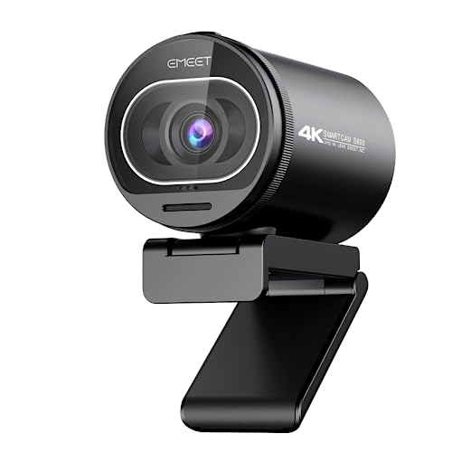 EMEET 4K Webcam, S600 Webcam with 2 Noise Reduction Mics, 65°- 88° Adjustable FOV, TOF Autofocus, Built-in Privacy Cover, 1080p@60FPS HDR, Streaming Camera for Gaming, Video Calling/Zoom/Skype/Teams - amzGamess