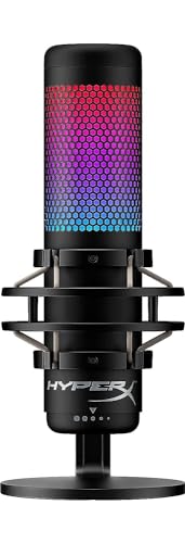 HyperX QuadCast S RGB USB Condenser Microphone with Shock Mount for Gaming, Streaming, Podcasts - amzGamess