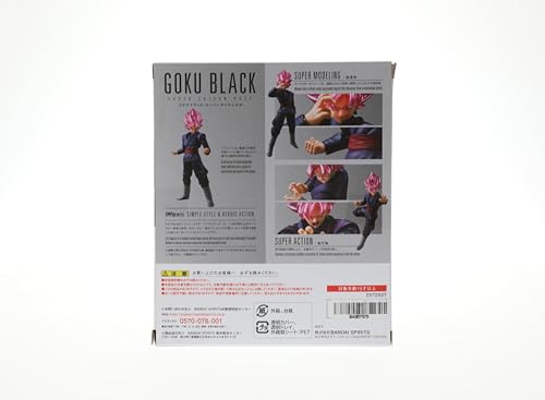 TAMASHII NATIONS - Dragon Ball Super - Goku Black Super Saiyan Rose, Bandai Spirits S.H.Figuarts Action Figure - amzGamess