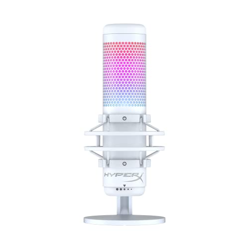 HyperX QuadCast S RGB USB Condenser Microphone with Shock Mount and Pop Filter for Gaming, Streaming, Podcasts