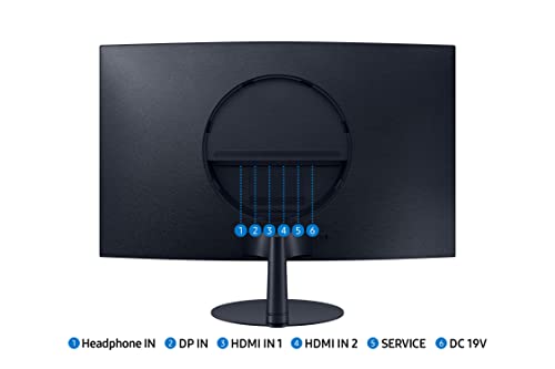 SAMSUNG 27-Inch S39C Series FHD Curved Gaming Monitor, 75Hz, AMD FreeSync, Game Mode, Advanced Eye Comfort, Frameless Display, Built in Speakers, Slim Metal Stand, LS27C392EANXGO, 2023, Black