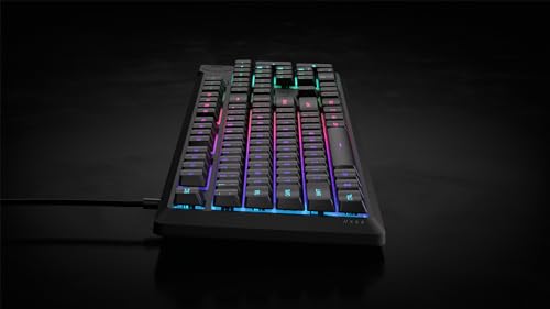 Corsair K55 CORE RGB Membrane Wired Gaming Keyboard – Quiet, Responsive Switches – Spill Resistance – Ten-Zone RGB – Media Keys – iCUE Compatible – QWERTY NA – PC, Mac – Black - amzGamess