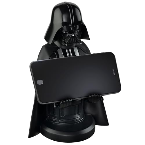Exquisite Gaming: Star Wars: Darth Vader - Original Mobile Phone & Gaming Controller Holder, Device Stand, Cable Guys, Licensed Figure (Multi-colored) - amzGamess