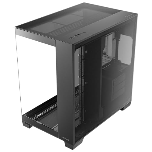 Antec C8, Fans not Included, RTX 40 Compatible, Dual-Chamber, tooless Design, Type-C, 360mm Radiator Support, Seamless Tempered Glass Front & Side Panels, High Airflow Full-Tower E-ATX PC Case