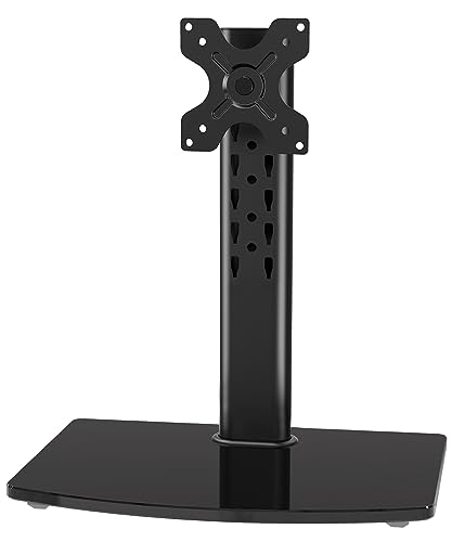 MOUNT PRO Single Monitor Stand Fits Max 32 inch Computer Screen, Free Standing Monitor Desk Stand, Monitor Mount with Height Adjustable, Swivel, Tilt, Rotation, VESA Monitor Stand 100x100
