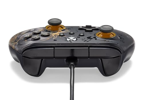 PowerA Advantage Wired Controller for Xbox Series X|S and Windows 10/11 – Fortnite Midas, gamepad, wired video game controller, gaming controller, USB-C, Works with Xbox One, Officially Licensed, Bonus Virtual Item Included. - amzGamess