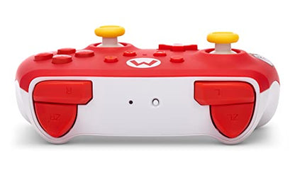 PowerA Wireless Nintendo Switch Controller - Mario Joy, AA Battery Powered (Battery Included), Pro Controller for Switch, Advanced Gaming Buttons, Officially Licensed by Nintendo - amzGamess