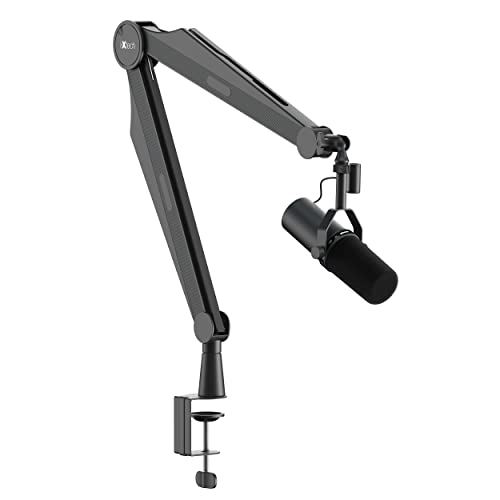 IXTECH Microphone Boom Arm Mic Arm for Blue Yeti Shure Sm7b Hyperx QuadCast Rode At2020 and Fifine Mic Stand for Gaming Podcasting and Streaming CAPTAIN Model - amzGamess