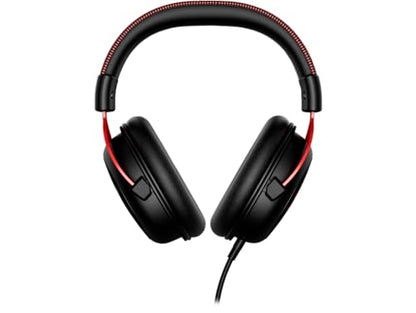 HyperX Cloud II - Gaming Headset, 7.1 Surround Sound, Memory Foam Ear Pads, Durable Aluminum Frame, Detachable Microphone, Works with PC, PS5, PS4, Xbox Series X|S, Xbox One – Red - amzGamess