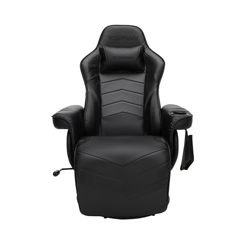 RESPAWN 900 Gaming Recliner - Video Games Console Recliner Chair, Computer Recliner, Adjustable Leg Rest and Recline, Recliner with Cupholder, Reclining Gaming Chair with Footrest - Black