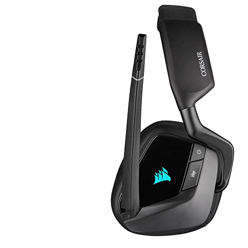 CORSAIR VOID RGB ELITE Wireless Gaming Headset – 7.1 Surround Sound – Omni-Directional Microphone – Microfiber Mesh Earpads – Up to 40ft Range – iCUE Compatible – PC, Mac, PS5, PS4 – Carbon - amzGamess