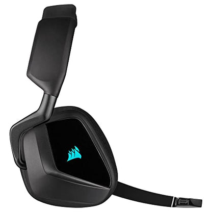 CORSAIR VOID RGB ELITE Wireless Gaming Headset – 7.1 Surround Sound – Omni-Directional Microphone – Microfiber Mesh Earpads – Up to 40ft Range – iCUE Compatible – PC, Mac, PS5, PS4 – Carbon - amzGamess