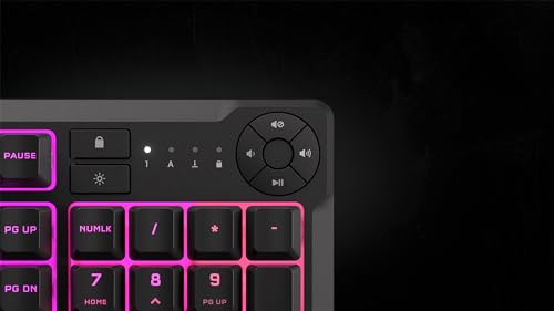 Corsair K55 CORE RGB Membrane Wired Gaming Keyboard – Quiet, Responsive Switches – Spill Resistance – Ten-Zone RGB – Media Keys – iCUE Compatible – QWERTY NA – PC, Mac – Black - amzGamess