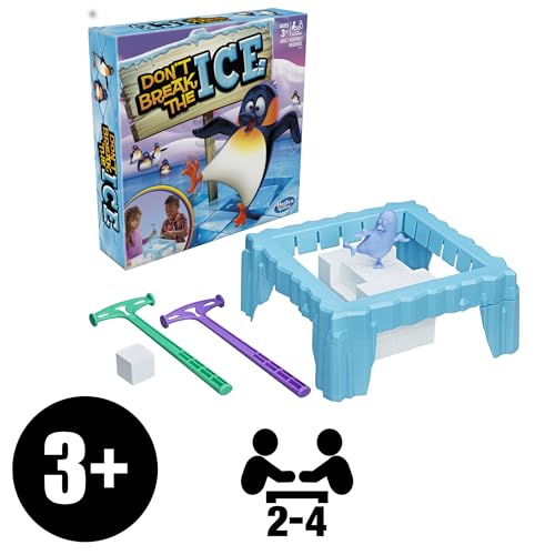 Hasbro Gaming Don't Break The Ice Preschool Game, Board Games for Kids Ages 3 and Up
