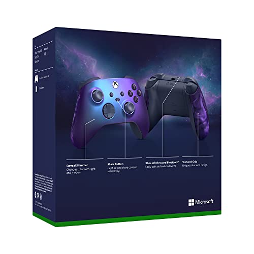 Microsoft Xbox Wireless Controller Stellar Shift - Wireless & Bluetooth Connectivity - New Hybrid D-Pad - New Share Button - Featuring Textured Grip - Easily Pair & Switch Between Devices - amzGamess