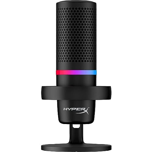 HyperX DuoCast – RGB USB Condenser Microphone for PC, PS5, PS4, Mac, Low-profile Shock Mount, Cardioid, Omnidirectional, Pop Filter, Gain Control, Gaming, Streaming, Podcasts, Twitch, YouTube, Discord