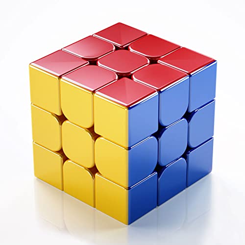 HELLOCUBE Cyclone Boys 3x3 Speed Cube Magnetic Reflective Mirror Reflective,Stickerless Magic Cube Puzzle Toys - amzGamess