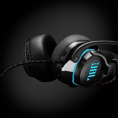 JBL Quantum 810 Auriculares inalámbricos para streaming, conferencias, 30h de duración de la batería y micrófono de haz de luz con enfoque de voz y supresión de eco y ruido, negro - amzGamess