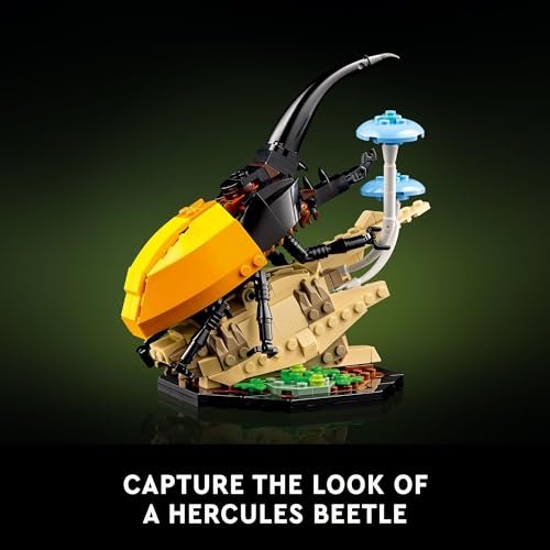 LEGO Ideas The Insect Collection, Fun Gift for Nature Lovers, with Life-Size Blue Morpho Butterfly, Hercules Beetle and Chinese Mantis Display Models, Bug Building Set and Nature Décor, 21342