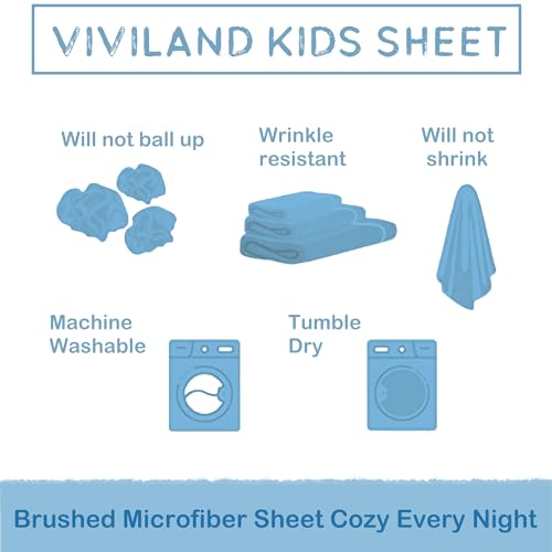 Viviland Kids Twin Sheet Set - Boys Game Twin Sheet Set - Kids Boys Twin Microfiber Fitted Sheet (15" deep Pocket) Flat Sheet - Light Grey Game Paddle Controller Printed - amzGamess