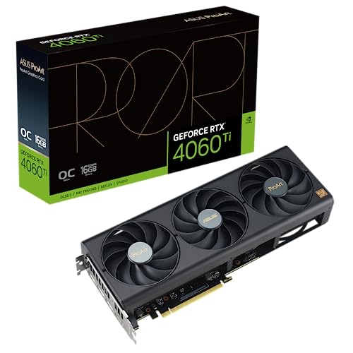 ASUS ProArt GeForce RTX™ 4060 Ti 16GB OC Edition GDDR6 Graphics Card (PCIe 4.0, 16GB GDDR6, DLSS 3, HDMI 2.1a, DisplayPort 1.4a) - amzGamess