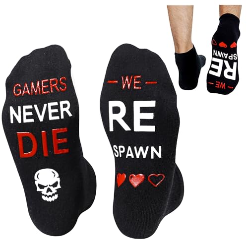 sockfun Gifts for Gamers Men Teenage Boys Video Game, Gamer Socks Gaming Socks Video Game Socks Gaming In Process Crew - amzGamess