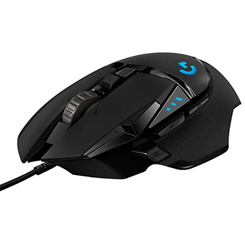 Logitech G502 HERO High Performance Wired Gaming Mouse, HERO 25K Sensor, 25,600 DPI, RGB, Adjustable Weights, 11 Programmable Buttons, On-Board Memory, PC / Mac - amzGamess