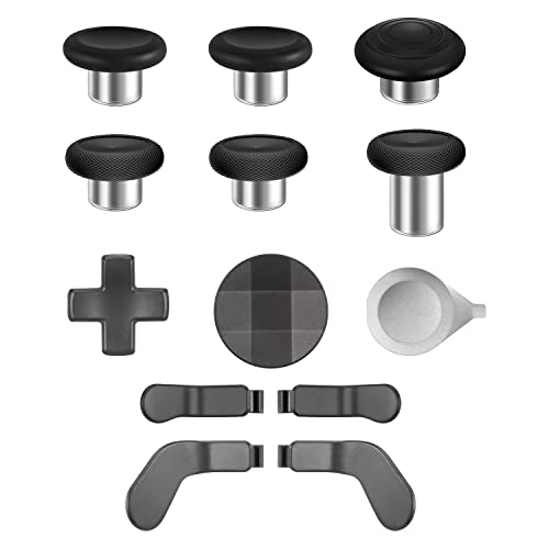 Accessories for Xbox Elite Controller Series 2-13 in 1 Replacement Paddles Thumbsticks Joystick Analog Sticks Parts Repair Kit Component Set with 2 D-Pads, 1 Tool - amzGamess