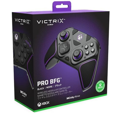 PDP Victrix Pro BFG Wireless Gaming Controller for Xbox Series X|S, Xbox One, Windows 10/11, Modular Gamepad, Dolby Atmos Audio, Remappable Buttons, Customizable Triggers/Paddles/D-Pad, PC App, Black - amzGamess