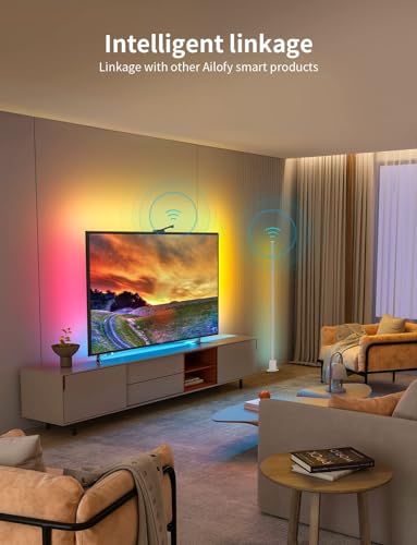 Ailofy Smart TV LED Backlight with Camera, LED Strip Lights for TV 75-85 inch, 16.4ft TV Backlight Sync to Screen& Music, Color Changing Lights for TV Work with Alexa & Google Assistant, App Control