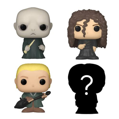 Funko Bitty Pop! Harry Potter Mini Collectible Toys 4-Pack - Lord Voldemort, Draco Malfoy, Bellatrix Lestrange & Mystery Chase Figure (Styles May Vary) - amzGamess