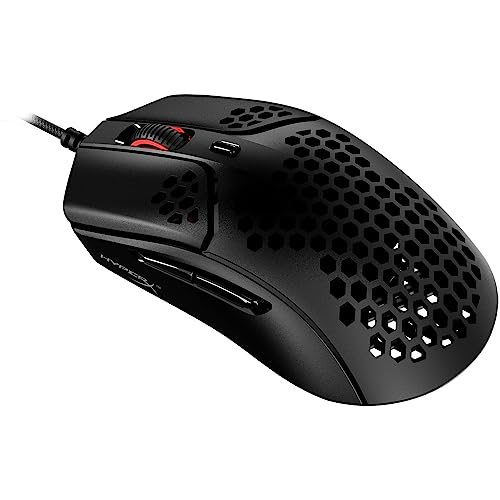 HyperX Pulsefire Haste – Gaming Mouse, Ultra-Lightweight, 59g, Honeycomb Shell, Hex Design, RGB, HyperFlex USB Cable, Up to 16000 DPI, 6 Programmable Buttons,Black - amzGamess