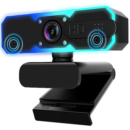 NBPOWER 1080P 60FPS Streaming Camera Webcam with Microphone and Fill RGB Light,Autofocus,Work with Laptop/Desktop Computer/Winsdows/Mac OS/PC Computer for Camera - amzGamess