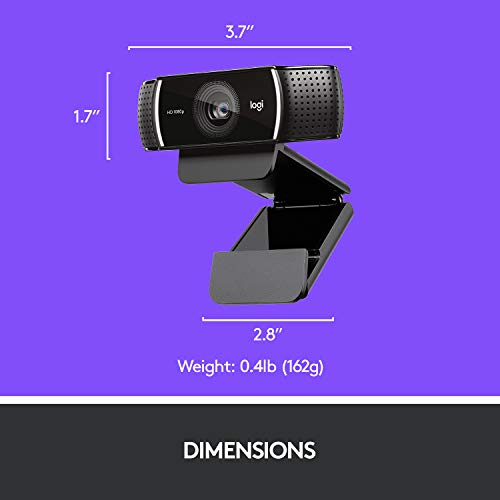 Logitech C922x Pro Stream Webcam – Full 1080p HD Camera, Black - amzGamess