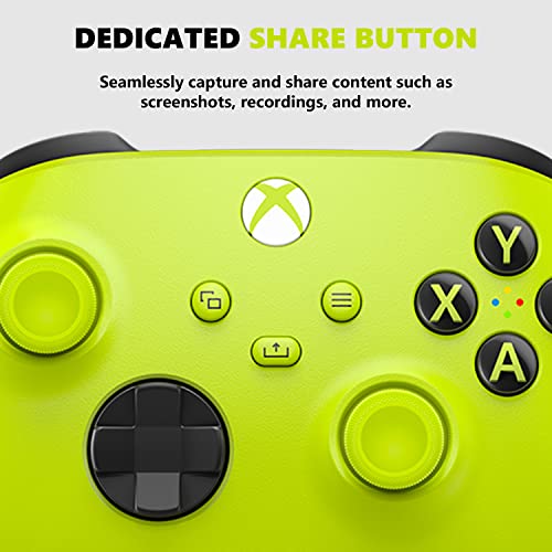 Xbox Core Wireless Gaming Controller – Electric Volt – Xbox Series X|S, Xbox One, Windows PC, Android, and iOS - amzGamess