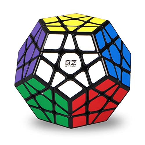 Megaminx Speed Cube, 3x3x3 Pentagonal Speed Cube Dodecahedron Magic Cube Puzzle Black - amzGamess