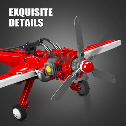 HIGH GODO Racing Airplane Modern Military Aircraft Model Building Sets, Army Fighter Plane Building Bricks Kits, Fighter Jet Toys Gifts for Adults Kids 6 7 8 10 Years (252 Pcs)