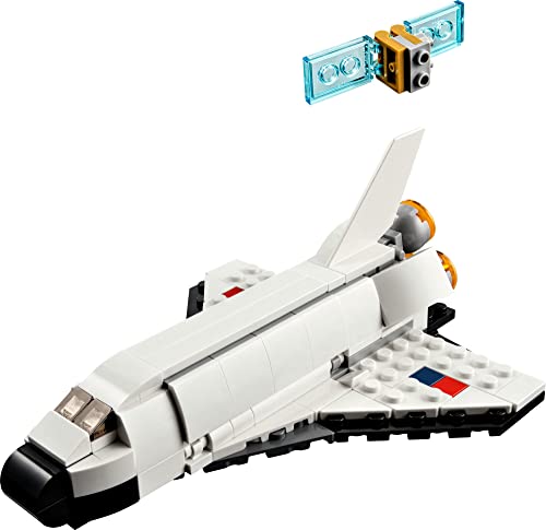 LEGO Creator 3 in 1 Space Shuttle Building Toy for Kids, Creative Gift Idea for Boys and Girls Ages 6 and Up, Build and Rebuild This Space Shuttle Toy into an Astronaut Figure or a Spaceship, 31134