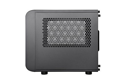 Thermaltake Core V1 SPCC Mini ITX Cube Gaming Computer Case Chassis, Interchangeable Side Panels, Black Edition, CA-1B8-00S1WN-00