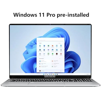 FUNYET 16 Inch Laptop Computer, Gaming Laptop, 16GB RAM 512GB SSD, Intel 12th Gen N95 Processor(up to 3.4GHz), FHD 1920 * 1200, 180 Angle Opening, Fingerprint Unlock, Backlit Keyboard, Windows 11 Pro