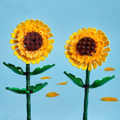 LEGO Sunflowers Building Kit, Artificial Flowers for Home Décor, Flower Building Toy Set for Kids, Sunflower Gift for Girls and Boys Ages 8 and Up, 40524