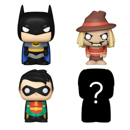 Funko Bitty Pop! DC Mini Collectible Toys 4-Pack - Batman, Robin, Scarecrow & Mystery Chase Figure (Styles May Vary) - amzGamess