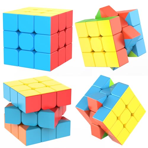 Jurnwey Speed Cube 3x3x3 Stickerless with Cube Tutorial - Turning Speedly Smoothly Magic Cubes 3x3 Puzzle Game Brain Toy for Kids and Adult - amzGamess