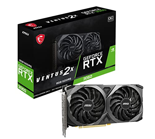 MSI Gaming GeForce RTX 3060 8GB GDRR6 128-Bit HDMI/DP PCIe 4 Torx Twin Fan Ampere OC Graphics Card (RTX 3060 Ventus 2X 8G OC) - amzGamess