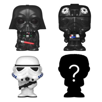 Funko Bitty Pop! Star Wars Mini Collectible Toys 4-Pack - Darth Vader, TIE Fighter Pilot, Stormtrooper & Mystery Chase Figure (Styles May Vary) - amzGamess