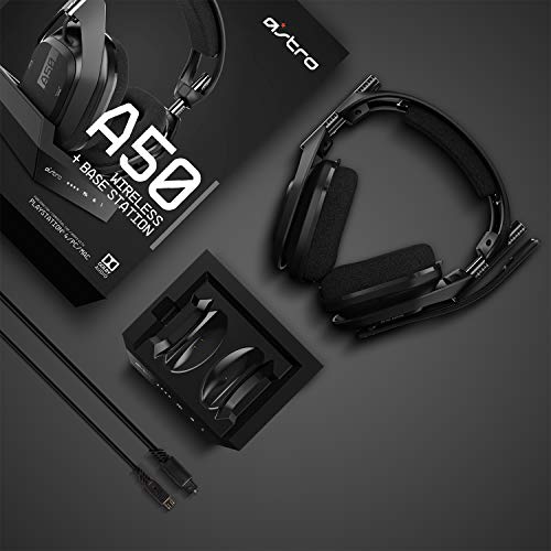 ASTRO Gaming A50 Wireless Headset + Base Station Gen 4 - Compatible With PS5, PS4, PC, Mac - Black/Silver - amzGamess