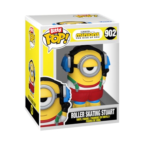 Funko Bitty Pop!: Minions Mini Collectible Toys 4-Pack - Roller Skating Stuart, Pajama Bob, Kung Fu Kevin, & Mystery Chase Figure (Styles May Vary) - amzGamess