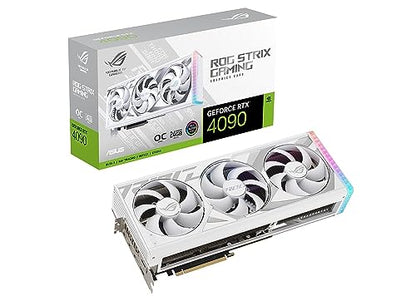 ASUS ROG Strix GeForce RTX™ 4090 White OC Edition Gaming Graphics Card (PCIe 4.0, 24GB GDDR6X, HDMI 2.1a, DisplayPort 1.4a) - amzGamess