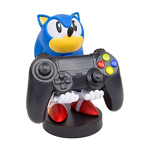 Exquisite Gaming: Sonic - Mobile Phone & Gaming Controller Holder, Sonic The Hedgehog Device Stand, Cable Guys, Sony Licensed Figure - amzGamess