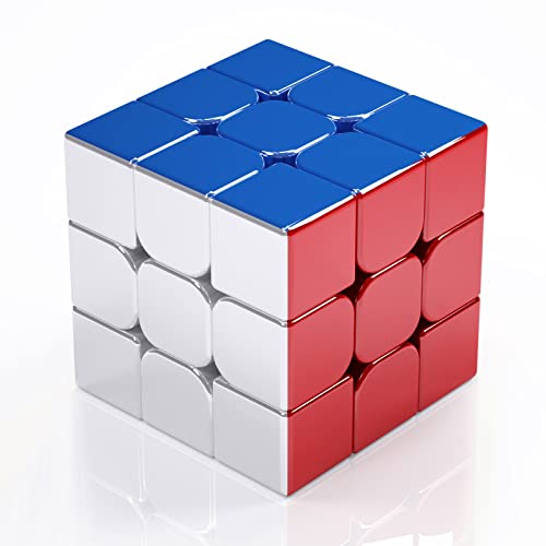 HELLOCUBE Cyclone Boys 3x3 Speed Cube Magnetic Reflective Mirror Reflective,Stickerless Magic Cube Puzzle Toys - amzGamess